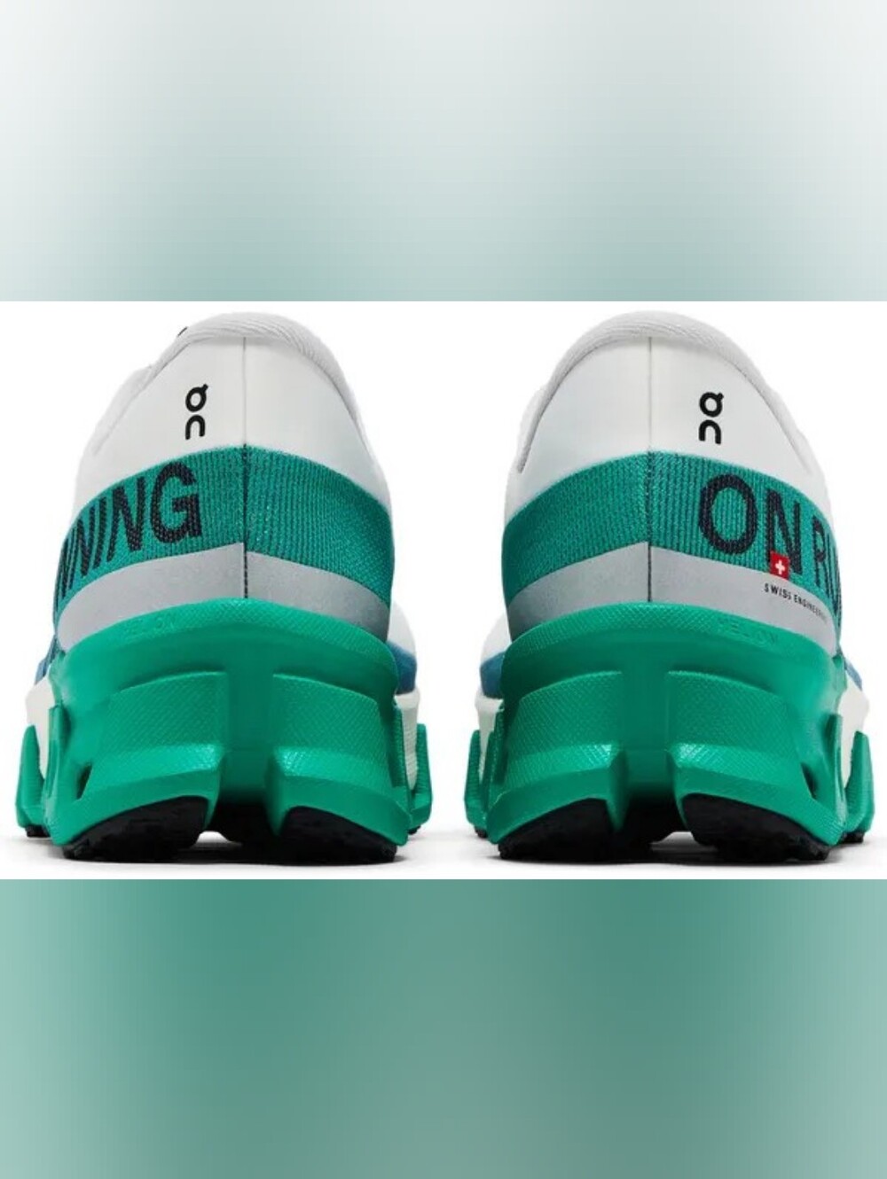 On Running Women White and Teal Trail Sneakers New Whit Out Box - Picture 6 of 12